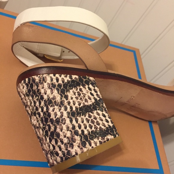 Cole Haan Shoes - Cole Haan Snakeskin Heel Sandal: White SZ 10.5
